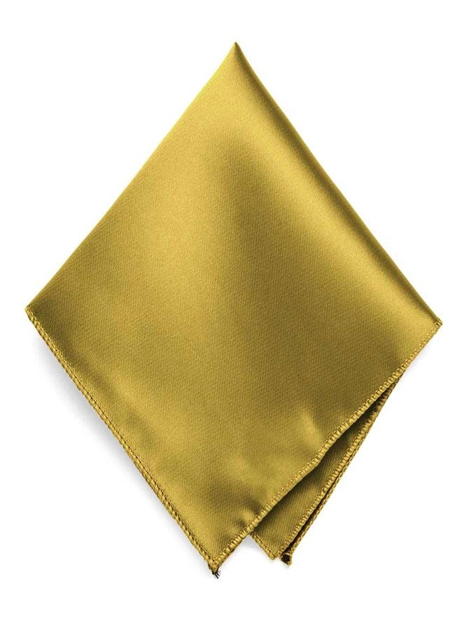 tiemart Gold Solid Color Pocket Square - Image 1
